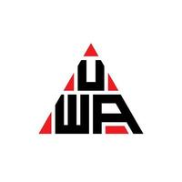 design del logo della lettera del triangolo uwa con forma triangolare. uwa triangolo logo design monogramma. modello di logo vettoriale triangolo uwa con colore rosso. logo triangolare uwa logo semplice, elegante e lussuoso.