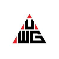 design del logo della lettera del triangolo uwg con forma triangolare. uwg triangolo logo design monogramma. modello di logo vettoriale triangolo uwg con colore rosso. logo triangolare uwg logo semplice, elegante e lussuoso.
