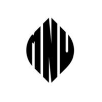 mnv circle letter logo design con forma circolare ed ellittica. mnv lettere ellittiche con stile tipografico. le tre iniziali formano un logo circolare. mnv cerchio emblema astratto monogramma lettera marchio vettore. vettore