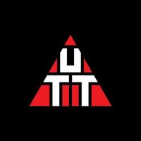 design del logo della lettera del triangolo utt con forma triangolare. monogramma di design del logo del triangolo utt. modello di logo vettoriale triangolo utt con colore rosso. logo triangolare utt logo semplice, elegante e lussuoso.