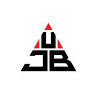 design del logo della lettera del triangolo ujb con forma triangolare. ujb triangolo logo design monogramma. modello di logo vettoriale triangolo ujb con colore rosso. logo triangolare ujb logo semplice, elegante e lussuoso.