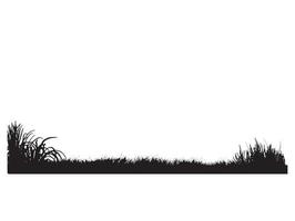 erba silhouette paesaggio banner di prati ondulati con erba vettore