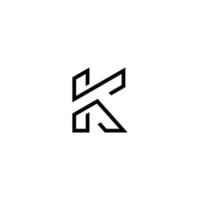 modello vettoriale di progettazione del logo del monogramma della lettera k creativa