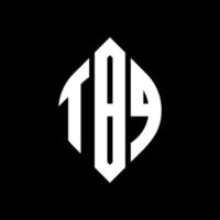 design del logo della lettera del cerchio tbq con forma circolare ed ellittica. tbq lettere ellittiche con stile tipografico. le tre iniziali formano un logo circolare. tbq cerchio emblema astratto monogramma lettera marchio vettore. vettore