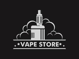 logo del negozio di vaporizzatori vettore
