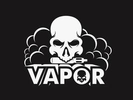 logo del teschio di vape vettore