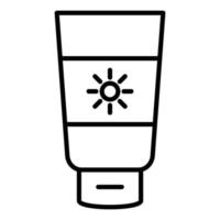 stile icona crema solare vettore