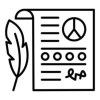 stile icona del trattato di pace vettore
