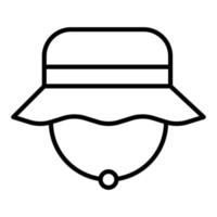 stile icona cappello da pesca vettore