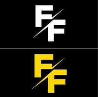 vettore semplice logo con due lettere f. logo ff per affari