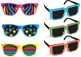 Colorful 80's Sunglasses Vectors
