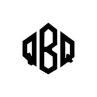 design del logo della lettera qbq con forma poligonale. qbq poligono e design del logo a forma di cubo. qbq modello di logo vettoriale esagonale colori bianco e nero. monogramma qbq, logo aziendale e immobiliare.