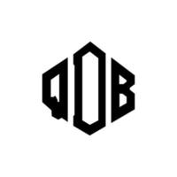 design del logo della lettera qdb con forma poligonale. qdb poligono e design del logo a forma di cubo. qdb modello di logo vettoriale esagonale colori bianco e nero. monogramma qdb, logo aziendale e immobiliare.