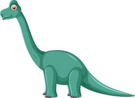 simpatico cartone animato di dinosauro brachiosauro vettore