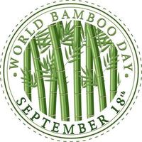 Giornata mondiale del bambù 18 settembre vettore