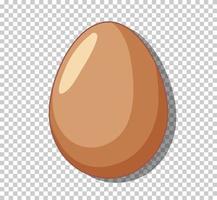 uovo di gallina isolato in stile cartone animato vettore