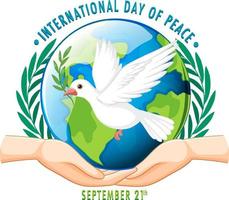 design della bandiera della giornata internazionale della pace