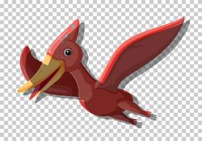 simpatico dinosauro pteranodonte isolato vettore
