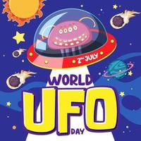 banner poster giornata mondiale degli ufo vettore