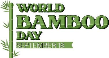 design banner giornata mondiale del bambù 18 settembre vettore