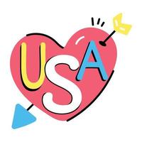 L'adesivo d'amore degli Stati Uniti è disponibile per un uso premium vettore