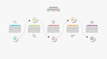 modello di presentazione aziendale infografica vettore