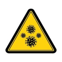 illustrazione del vettore di progettazione del segnale di avvertimento del coronavirus