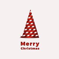 Merry Christmas tree line card background design illustrazione vettoriale