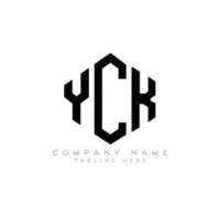 yck lettera logo design con forma poligonale. yck poligono e design del logo a forma di cubo. yck esagono vettore logo modello colori bianco e nero. yck monogramma, logo aziendale e immobiliare.