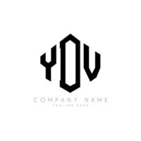 design del logo della lettera ydv con forma poligonale. ydv poligono e design del logo a forma di cubo. ydv esagono vettore logo modello colori bianco e nero. monogramma ydv, logo aziendale e immobiliare.