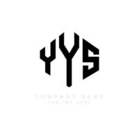 yys lettera logo design con forma poligonale. yys poligono e design del logo a forma di cubo. yys esagono logo modello vettoriale colori bianco e nero. yys monogramma, logo aziendale e immobiliare.