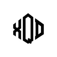 xqd lettera logo design con forma poligonale. xqd poligono e design del logo a forma di cubo. xqd modello di logo vettoriale esagonale colori bianco e nero. monogramma xqd, logo aziendale e immobiliare.