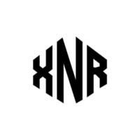 xnr lettera logo design con forma poligonale. xnr poligono e design del logo a forma di cubo. xnr modello di logo vettoriale esagonale colori bianco e nero. monogramma xnr, logo aziendale e immobiliare.