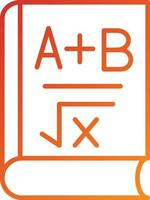 stile icona del libro di algebra vettore