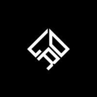 lro lettera logo design su sfondo nero. lro creative iniziali lettera logo concept. disegno della lettera lro. vettore