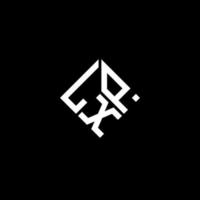 disegno del logo della lettera lxp su sfondo nero. lxp creative iniziali lettera logo concept. disegno della lettera lxp. vettore
