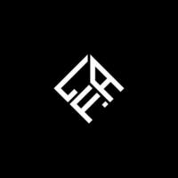 lfa lettera logo design su sfondo nero. lfa creative iniziali lettera logo concept. disegno della lettera lfa. vettore
