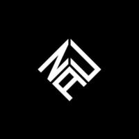 nau lettera logo design su sfondo nero. nau creative iniziali lettera logo concept. design della lettera nau. vettore