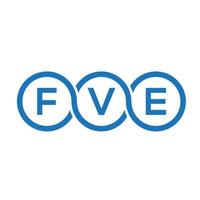 fv lettera logo design su sfondo nero. cinque creative iniziali lettera logo concept. cinque lettere di design. vettore
