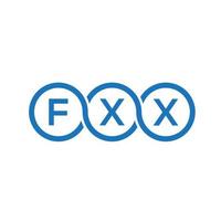 fxx lettera logo design su sfondo nero. fxx creative iniziali lettera logo concept. disegno della lettera fxx. vettore