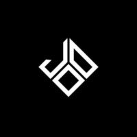 joo lettera logo design su sfondo nero. joo creative iniziali lettera logo concept. disegno della lettera joo. vettore