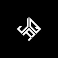 jrq lettera logo design su sfondo nero. jrq creative iniziali lettera logo concept. disegno della lettera jrq. vettore