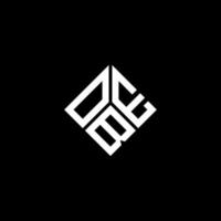obe lettera logo design su sfondo nero. obe creative iniziali lettera logo concept. disegno della lettera dell'obe. vettore