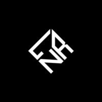 lnr lettera logo design su sfondo nero. lnr creative iniziali lettera logo concept. lnr disegno della lettera. vettore