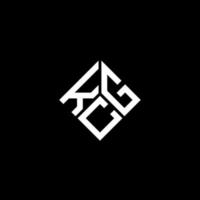 kcg lettera logo design su sfondo nero. kcg creative iniziali lettera logo concept. disegno della lettera kcg. vettore