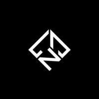 lnj lettera logo design su sfondo nero. lnj creative iniziali lettera logo concept. lnj lettera design. vettore