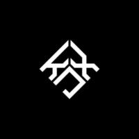 kjx lettera logo design su sfondo nero. kjx creative iniziali lettera logo concept. disegno della lettera kjx. vettore