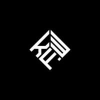 kfw lettera logo design su sfondo nero. kfw creative iniziali lettera logo concept. disegno della lettera kfw. vettore