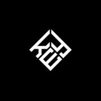 design del logo della lettera chiave su sfondo nero. chiave creativa iniziali lettera logo concept. disegno della lettera chiave. vettore