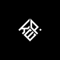 kep lettera logo design su sfondo nero. kep creative iniziali lettera logo concept. mantieni il design della lettera. vettore